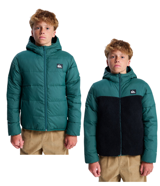Quiksilver Scaly Reversible Youth Jacket Trekking Green