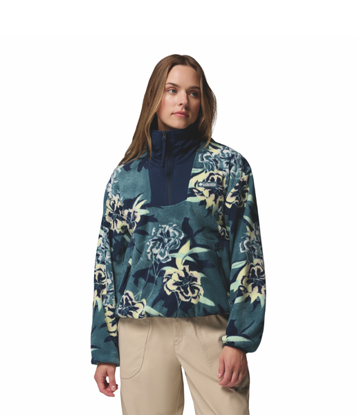 SEQUOIA GROVE™ PRINTED HALF ZIP WOMEN'S - EVERBLUE BLOSSOMING