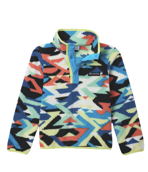 Columbia Helvetia II Printed Half Snap Fleece in Compass Blue Reflections – Ages 4 to 8