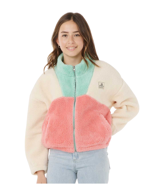Rip Curl Girls Block Party Polar Fleece Pink