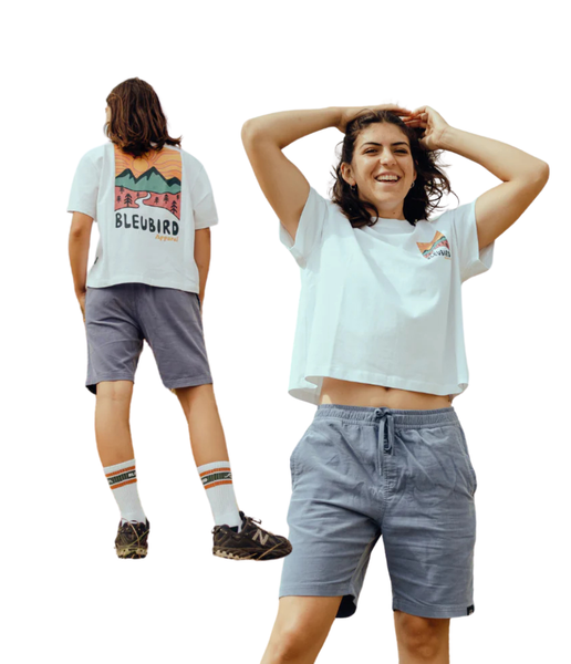 ROAD OUT CROPPED TEE - WHITE