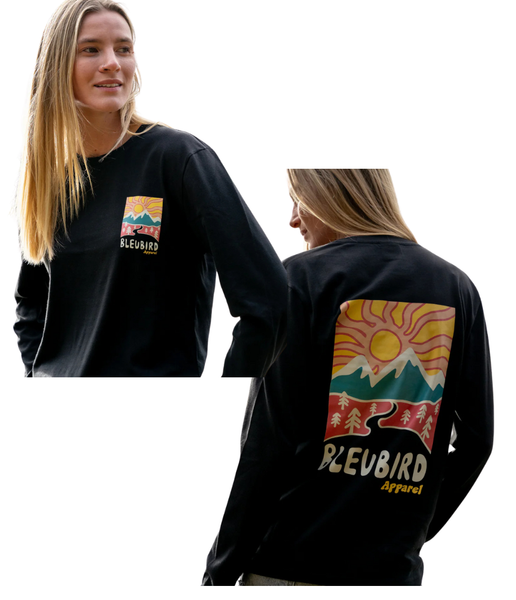 ROAD OUT LS TEE - BLACK