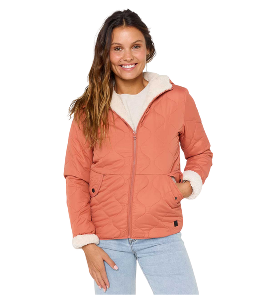Rip Curl Anti-Series Anoeta Classic Hooded Women’s Jacket Brick