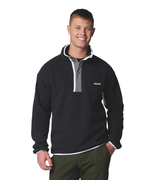 MEN'S HELVETIA II HALF SNAP FLEECE - BLACK