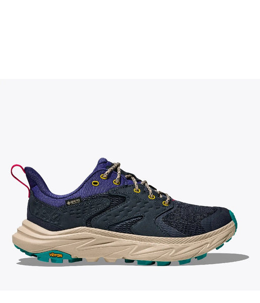 Women’s HOKA Anacapa 2 Low GTX hiking shoe in Varsity Navy and Mountain Iris