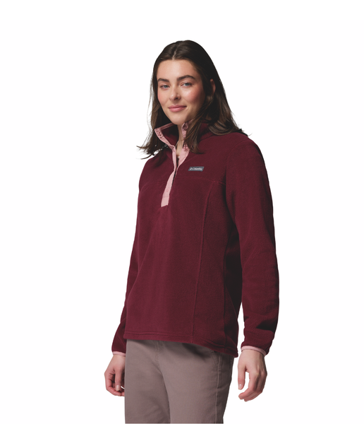 BENTON SPRINGS™ 1/2 SNAP PULL OVER II WOMEN'S - RICH WINE, ERASER PINK