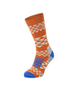 ELSING SINGLE LAYER BAMBOO MID LENGTH PATTERN HIKING SOCK - ORANGE