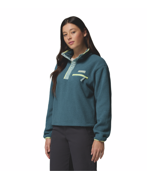 HELVETIA™ II CROPPED HALF SNAP FLEECE WOMEN'S - EVERBLUE, CRUSHED BLUE, CITRON HAZE