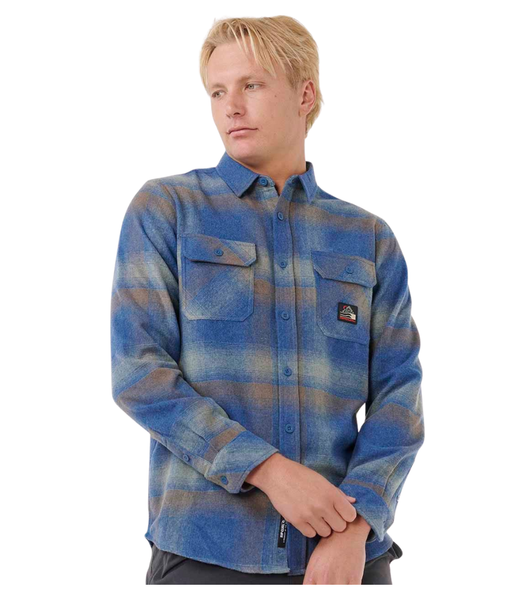 Rip Curl Search Wool Flannel Men’s Shirt Light Navy
