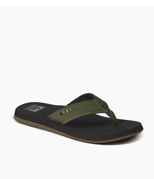 REEF THE LAYBACK MEN'S SANDALS - BLACK/OLIVE