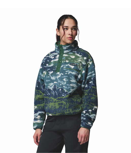 HELVETIA™ II PRINTED CROPPED HALF SNAP WOMEN'S - EVERBLUE SISTERS, RAIN FOREST
