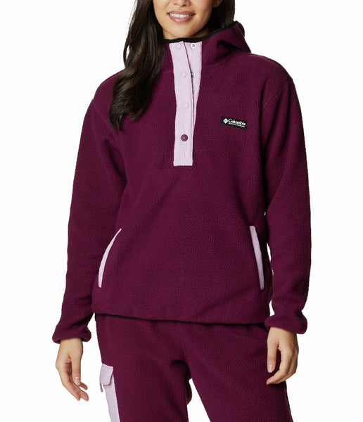 WOMEN'S ECHO HILLS SHERPA HOODIE - MARIONBERRY, AU