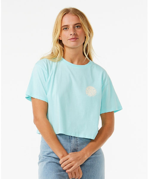WETTIE ICON CROP TEE - SKY BLUE
