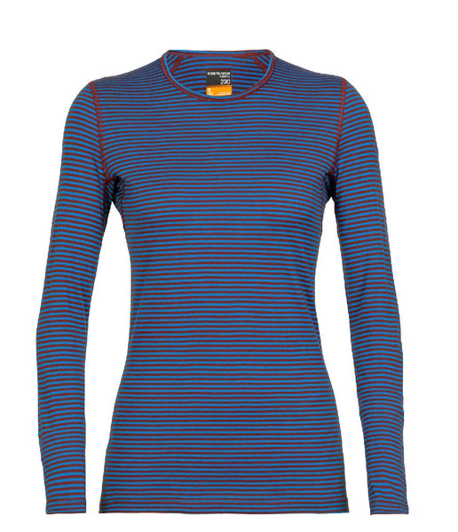WOMEN'S 200 OASIS LONG SLEEVE CREW - LAZURITE/ESPRESSO