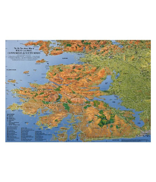 THE FIR TREE AERIAL MAP OF CONNEMARA WEST GALWAY AND SOUTH MAYO
