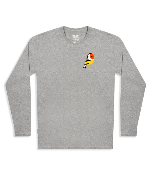 MATT SEWELL GOLDFINCH ORGANIC  COTTON LONG SLEEVE TEE - GREY