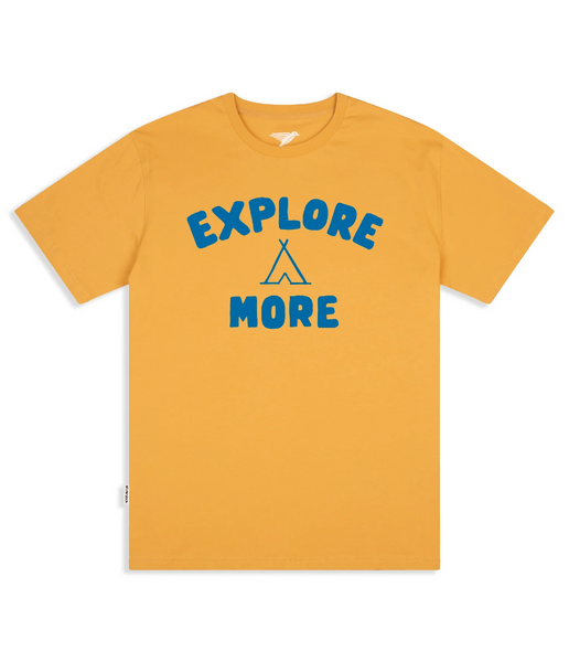 EXPLORE MORE ORGANIC COTTON TEE - MAIZE YELLOW