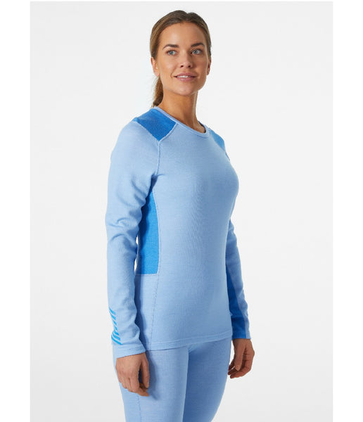 WOMEN'S LIFA MERINO MIDWEIGHT CREW - BRIGHT BLUE