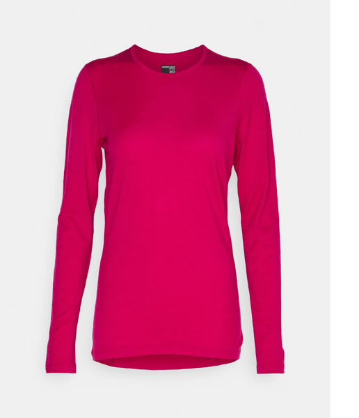 WOMEN'S 200 OASIS LONG SLEEVE CREWE - ELECTRON PINK