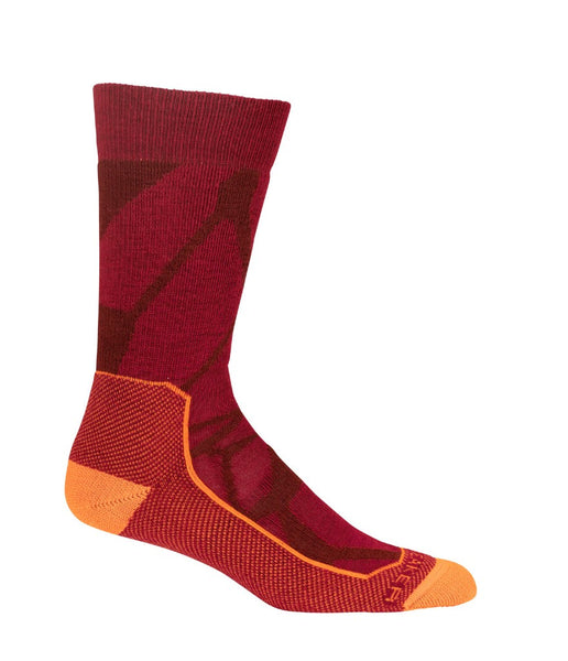 WOMEN'S ANATOMICA HIKE CREW - MEDIUM CUSHION - CHERRY/ESPRESSO/FLASH