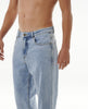 MEN'S DOSED DENIM PANT - WASHED BLUE