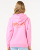 SURF PUFF HOOD-GIRL - HOT PINK (AGES 8 & 10)