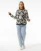 WOMEN'S THE SEARCH JAQUARD CREW - BLACK/WHITE