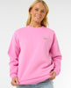 WOMEN'S HIBISCUS DIAMOND HERITAGE CREW - PINK