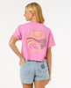 WOMEN'S SUN & SEA CROP TEE - PINK