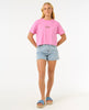 WOMEN'S SUN & SEA CROP TEE - PINK