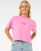 WOMEN'S SUN & SEA CROP TEE - PINK