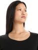 WOMEN'S 200 OASIS LS SCOOP NECK - BLACK