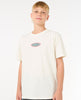 BOY'S RAW ENERGY LOGO TEE - BONE (AGES 12-16)