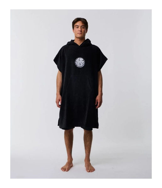 LOGO HOODED TOWEL MEN'S - BLACK - ONE SIZE