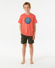 FILGREE SHORT SLEEVE TEE - HOT CORAL (AGES 12, 14 & 16)