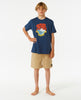 ACTION TEE - WASHED NAVY (AGES 12, 14 & 16)