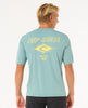 ICONS SURFLITE UPF S/S RASHVEST - BLUE LAGOON