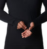 MEN'S MIDWEIGHT STRETCH LONG SLEEVE OMNI-HEAT HALF ZIP TOP - BLACK