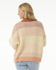 WOMEN'S SOLEIL RIB KNIT CREW - BURNT RED