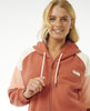 WOMEN'S GALICIA FULL ZIP FLEECE - RUST