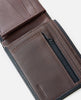 MEN'S PUMPED EMBOSS PU ALL DAY WALLET - BLACK/BROWN