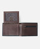 MEN'S PUMPED EMBOSS PU ALL DAY WALLET - BLACK/BROWN