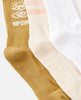 WOMEN'S ICONS OF SURF SOCK 3-PACK - BRONZE