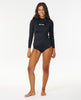 WOMEN'S CLASSIC SURF LS UPF RASHGUARD - BLACK