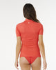 CLASSIC SURF SHORT SLEEVE UPF RASHGUARD - WOMEN'S - RED