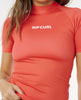 CLASSIC SURF SHORT SLEEVE UPF RASHGUARD - WOMEN'S - RED
