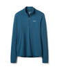 FORCE LONG SLEEVE ZIP BASELAYER WOMEN'S - TEMPEST BLUE