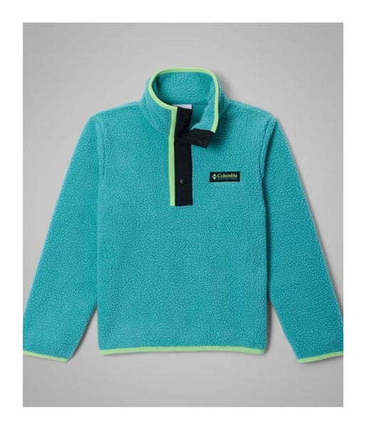 HELVETIA II HALF SNAP FLEECE (AGES 4-8) - TEAL, BLACK