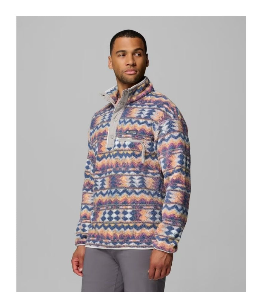 HELVETIA™ II PRINTED HALF SNAP FLEECE MEN'S - SEA SALT, RETROTREE