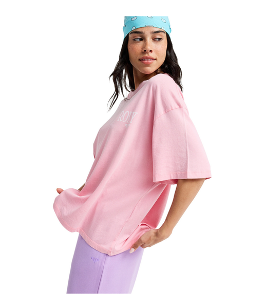 TALLOVERSIZE WASHED SHORT SLEEVE TEE - PLUMERIA